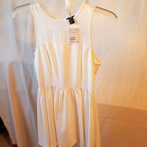 White sleeveless dress